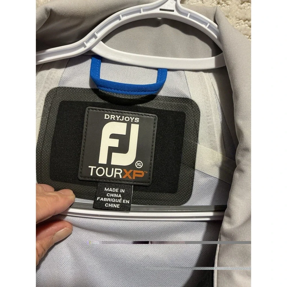 FootJoy DryJoy Golf Jacket Blue/Gray/Black XL TourXP CC Logo On Front